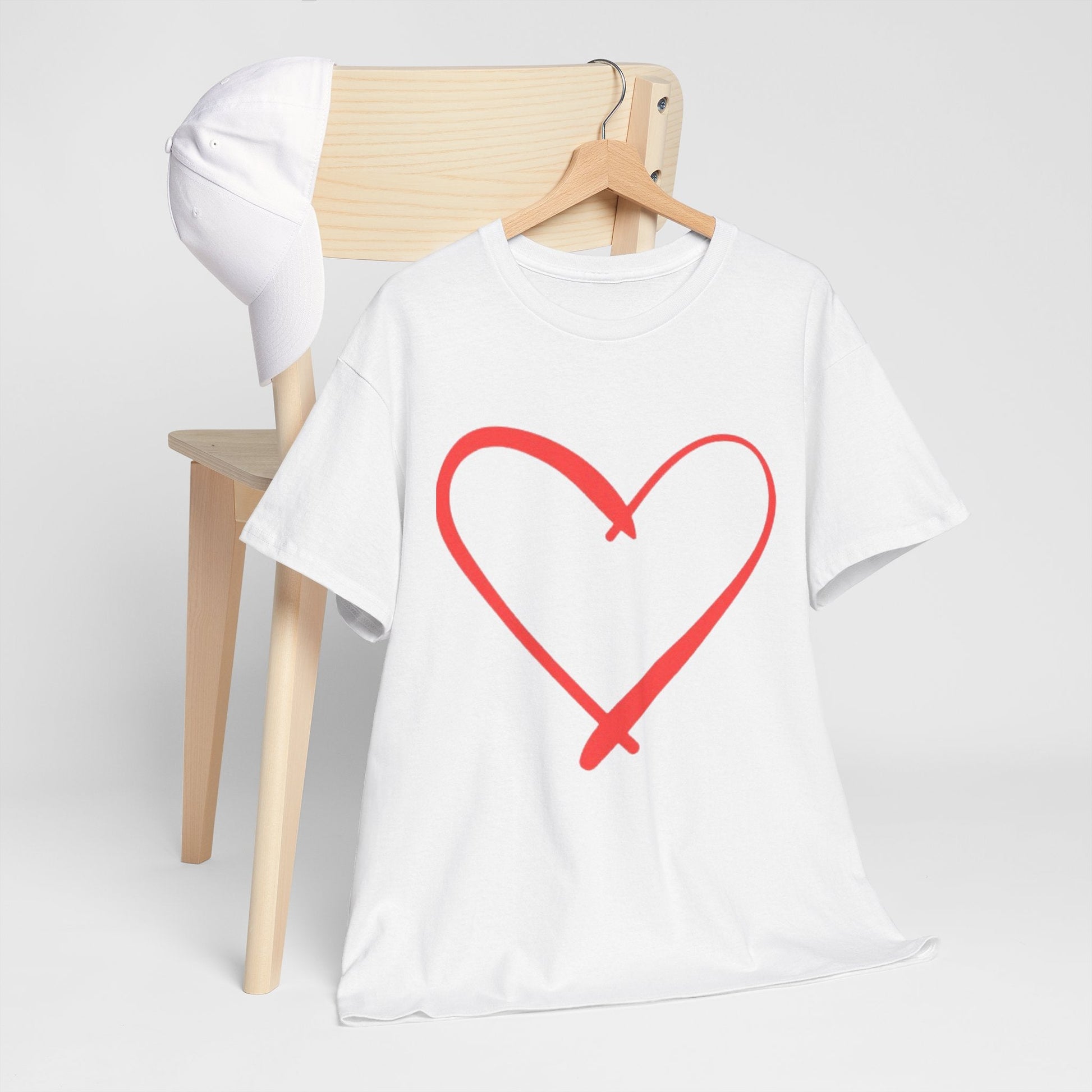 Minimal Heart Sketch Tee. TEES AND FABLE